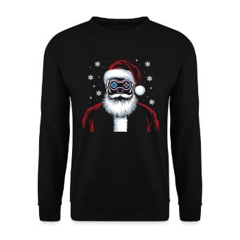 Gamer Weihanchten Gaming Weihnachten Zocken Zocker - Unisex Pullover - Schwarz - Vorne - Alina (178cm) & Michal (187cm)
