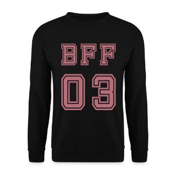 BFF 03 Beste Freunde Für Immer Beste Freundin - Unisex Pullover - Schwarz - Vorne - Alina (178cm) & Michal (187cm)