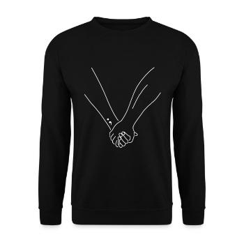 Mental Health Depression Semicolon - Unisex Sweatshirt - black - Front - Alina (178cm) & Michal (187cm)