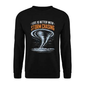 Storm Chaser Costume Storm Chaser - Unisex Sweatshirt - black - Front - Alina (178cm) & Michal (187cm)