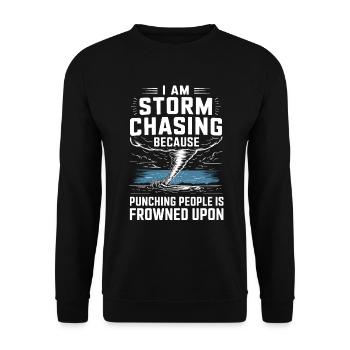 Costume de chasseur de tempête Chasseur de tempête - Sweat-shirt Unisexe - noir - Devant - Alina (178cm) & Michal (187cm)