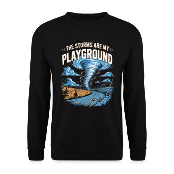 Storm Chaser Costume Storm Chaser - Unisex Sweatshirt - black - Front - Alina (178cm) & Michal (187cm)