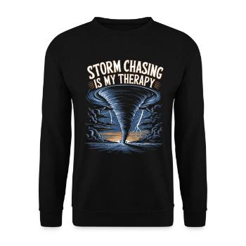 Storm Chaser Costume Storm Chaser - Unisex Sweatshirt - black - Front - Alina (178cm) & Michal (187cm)