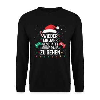 Gamer Gaming Gamer Gaming Christmas - Unisex Sweatshirt - black - Front - Alina (178cm) & Michal (187cm)