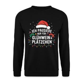 Gamer Gaming Gamer Gaming Christmas - Unisex Sweatshirt - black - Front - Alina (178cm) & Michal (187cm)