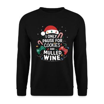 Gamer Gaming Gamer Gaming Christmas - Unisex Sweatshirt - black - Front - Alina (178cm) & Michal (187cm)