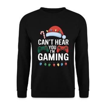 Gamer Gaming Gamer Gaming Christmas - Unisex Sweatshirt - black - Front - Alina (178cm) & Michal (187cm)
