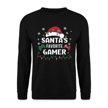 Gamer Gaming Gamer Gaming Christmas - Unisex Sweatshirt - black - Front - Alina (178cm) & Michal (187cm)