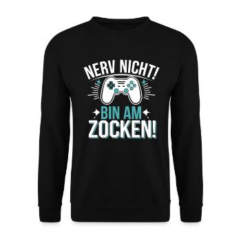 Gamer Gaming Gamer Gaming Christmas - Unisex Sweatshirt - black - Front - Alina (178cm) & Michal (187cm)
