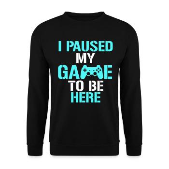 Gamer Gaming Gamer Gaming Christmas - Unisex Sweatshirt - black - Front - Alina (178cm) & Michal (187cm)