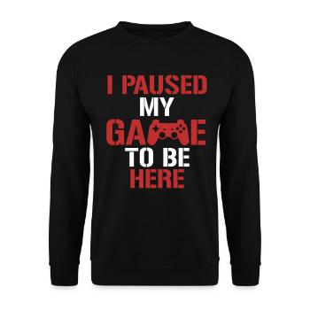 Gamer Gaming Gamer Gaming Christmas - Unisex Sweatshirt - black - Front - Alina (178cm) & Michal (187cm)