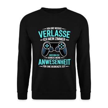 Gamer Gaming Gamer Gaming Christmas - Unisex Sweatshirt - black - Front - Alina (178cm) & Michal (187cm)