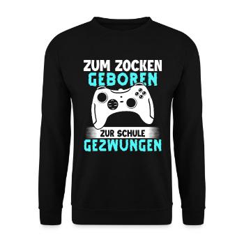 Gamer Gaming Gamer Gaming Christmas - Unisex Sweatshirt - black - Front - Alina (178cm) & Michal (187cm)