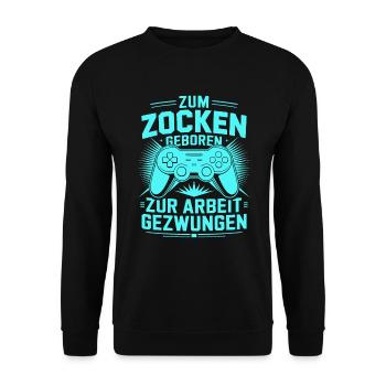 Gamer Gaming Gamer Gaming Christmas - Unisex Sweatshirt - black - Front - Alina (178cm) & Michal (187cm)