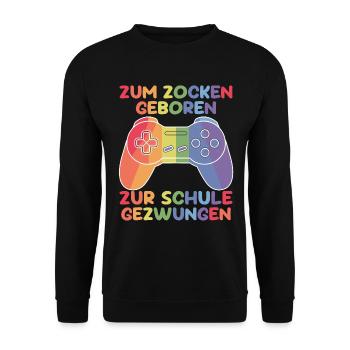 Gamer Gaming Gamer Gaming Christmas - Unisex Sweatshirt - black - Front - Alina (178cm) & Michal (187cm)