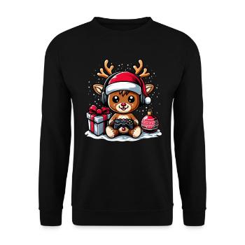 Gamer Gaming Gamer Gaming Christmas - Unisex Sweatshirt - black - Front - Alina (178cm) & Michal (187cm)