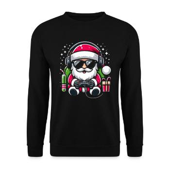 Gamer Gaming Gamer Gaming Christmas - Unisex Sweatshirt - black - Front - Alina (178cm) & Michal (187cm)