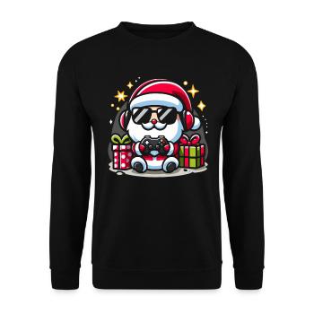 Gamer Gaming Gamer Gaming Christmas - Unisex Sweatshirt - black - Front - Alina (178cm) & Michal (187cm)