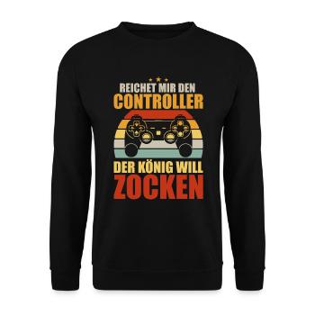 Gamer Gaming Gamer Gaming Christmas - Unisex Sweatshirt - black - Front - Alina (178cm) & Michal (187cm)