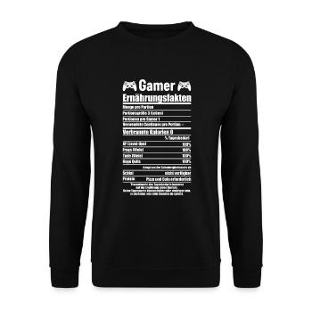 Gamer Gaming Zocken Zocker - Sweat-shirt Unisexe - noir - Devant - Alina (178cm) & Michal (187cm)