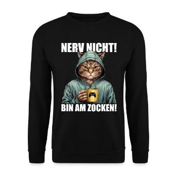 Gamer Gaming Gamer Nerve Not I’m Gambling - Sweat-shirt Unisexe - noir - Devant - Alina (178cm) & Michal (187cm)