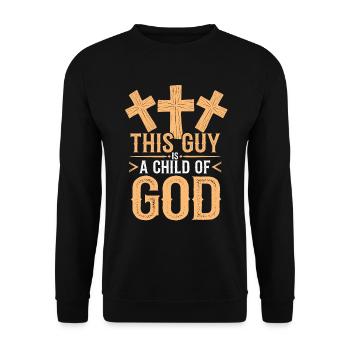 Christ Reformed Christian God Theology - Unisex Sweatshirt - black - Front - Alina (178cm) & Michal (187cm)