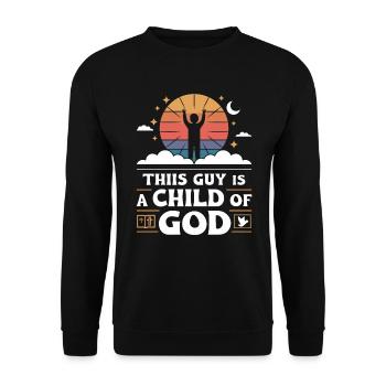 Christ Reformed Christian God Theology - Unisex Sweatshirt - black - Front - Alina (178cm) & Michal (187cm)
