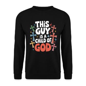 Christ Reformed Christian God Theology - Unisex Sweatshirt - black - Front - Alina (178cm) & Michal (187cm)