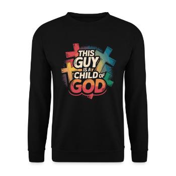 Christ Reformed Christian God Theology - Unisex Sweatshirt - black - Front - Alina (178cm) & Michal (187cm)