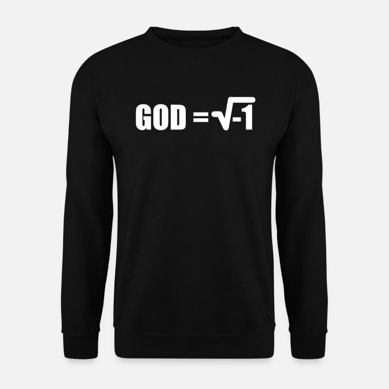Athée Athéisme Mathématiques Mathématicien - Sweat-shirt Unisexe - noir