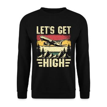 RC-Flugzeug - Unisex Pullover - Schwarz - Vorne - Alina (178cm) & Michal (187cm)