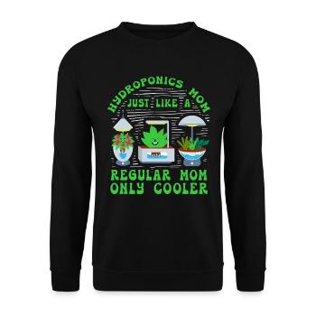 Maman hydroponique comme une maman normale, mais cool - Sweat-shirt Unisexe - noir - Devant - Alina (178cm) & Michal (187cm)