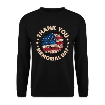 Thank you Memorial Day - Unisex Sweatshirt - black - Front - Alina (178cm) & Michal (187cm)