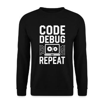 Administrator Support Nerd Computer Tech - Unisex Pullover - Schwarz - Vorne - Alina (178cm) & Michal (187cm)
