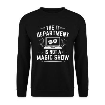 Administrator Support Nerd Computer Tech - Unisex Pullover - Schwarz - Vorne - Alina (178cm) & Michal (187cm)