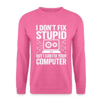 Administrator Support Nerd Computer Tech - Unisex Sweatshirt - pink - Front