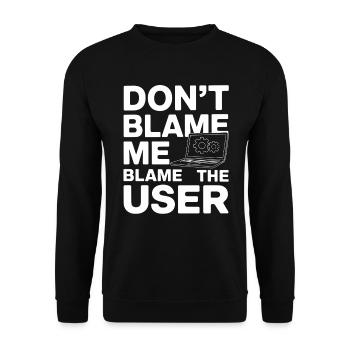 Administrator Support Nerd Computer Tech - Unisex Pullover - Schwarz - Vorne - Alina (178cm) & Michal (187cm)