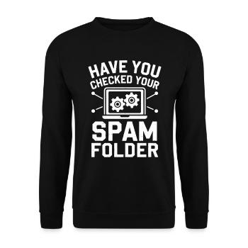 Administrator Support Nerd Computer Tech - Unisex Pullover - Schwarz - Vorne - Alina (178cm) & Michal (187cm)