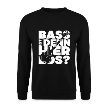 Bass is going on here? - Funny music design - Unisex Sweatshirt - black - Front - Alina (178cm) & Michal (187cm)