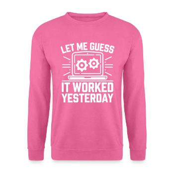 Administrator Support Nerd Computer Tech - Unisex Sweatshirt - pink - Front