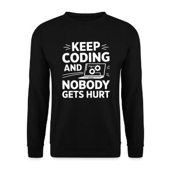 Administrator Support Nerd Computer Tech - Unisex Pullover - Schwarz - Vorne - Alina (178cm) & Michal (187cm)