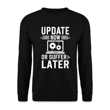 Administrator Support Nerd Computer Tech - Unisex Pullover - Schwarz - Vorne - Alina (178cm) & Michal (187cm)