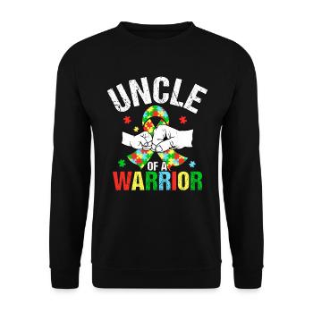 Onkel eines Kriegers - Unisex Pullover - Schwarz - Vorne - Alina (178cm) & Michal (187cm)