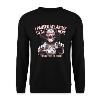 Japon Kawaii Manga Otaku Horreur Anime - Sweat-shirt Unisexe - noir - Devant - Alina (178cm) & Michal (187cm)
