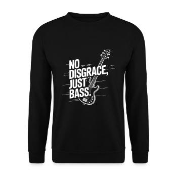 Nur Bass, keine Schande – weiß - Unisex Pullover - Schwarz - Vorne - Alina (178cm) & Michal (187cm)