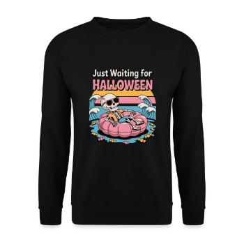 Waiting for Halloween Vibes - Unisex Sweatshirt - black - Front - Alina (178cm) & Michal (187cm)