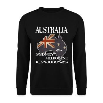 Australia, Sydney, Melbourne, gift - Unisex Sweatshirt - black - Front - Alina (178cm) & Michal (187cm)