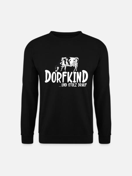 Dorfkind Sprüche design von Dorfkind Acker by - Unisex Pullover - Schwarz