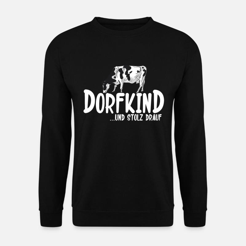 Dorfkind Sprüche design von Dorfkind Acker by - Unisex Pullover - Schwarz