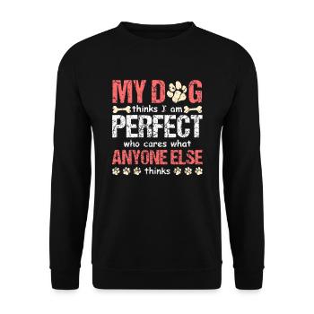 Cadeau amoureux des chiens pour les amoureux des chiens - Sweat-shirt Unisexe - noir - Devant - Alina (178cm) & Michal (187cm)